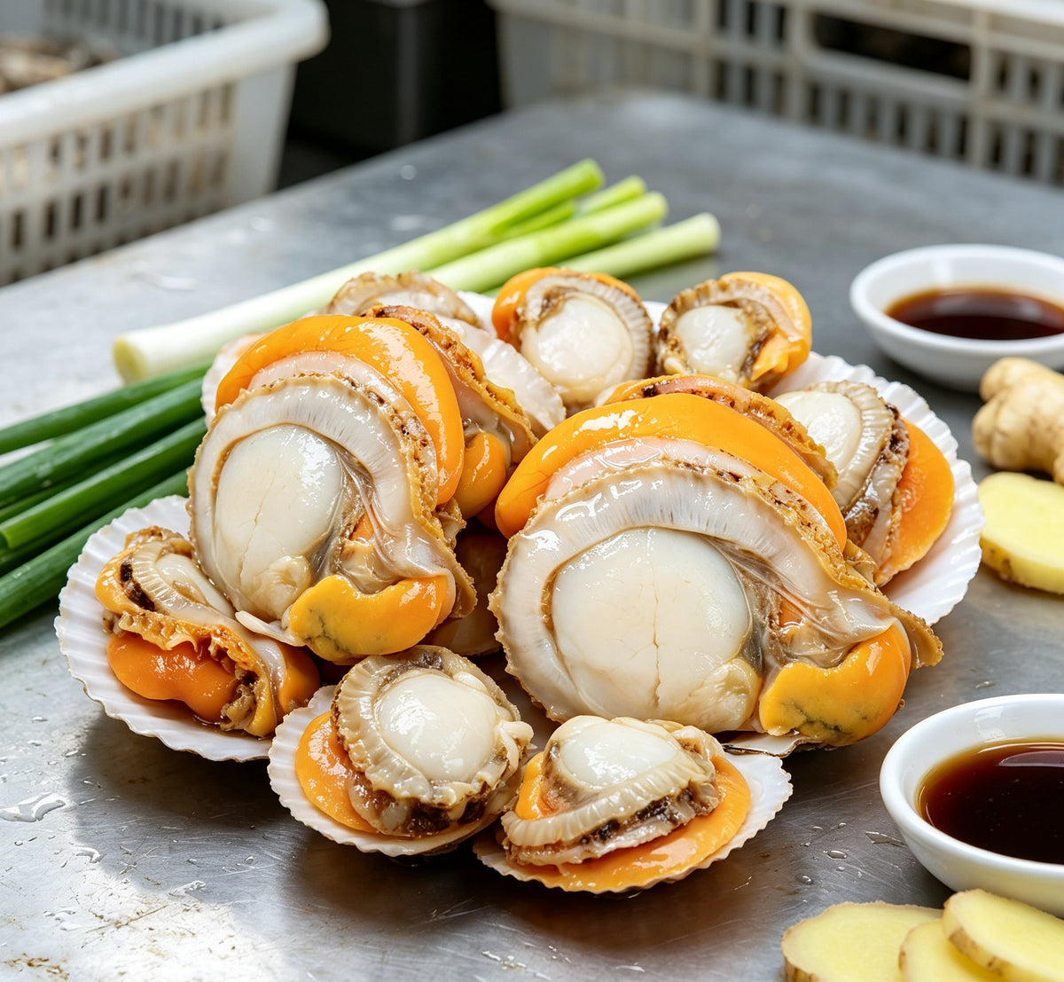 Royal Seafood Delight: Freshly Prepared Scallops